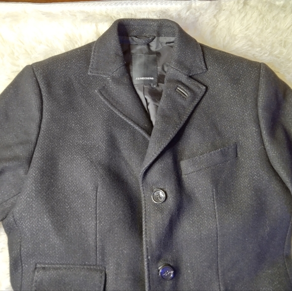 J.Lindeberg Men's Wolger CL Rock Wool-Blend Coat Size 48 - Picture 7 of 16